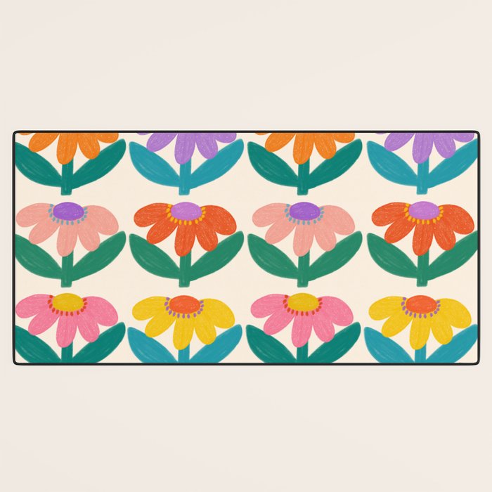 Retro Fun Flower - Adore You  Desk Mat Gallery Image 3