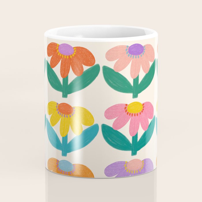 Retro Fun Flower - Adore You  Coffee Mug Gallery Image 4