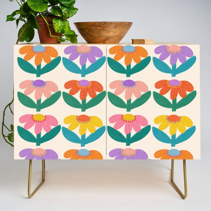 Retro Fun Flower - Adore You  Credenza Gallery Image 1