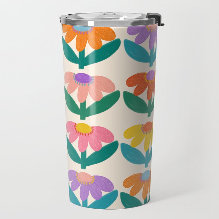 Retro Fun Flower - Adore You  Travel Mug Gallery Image 2
