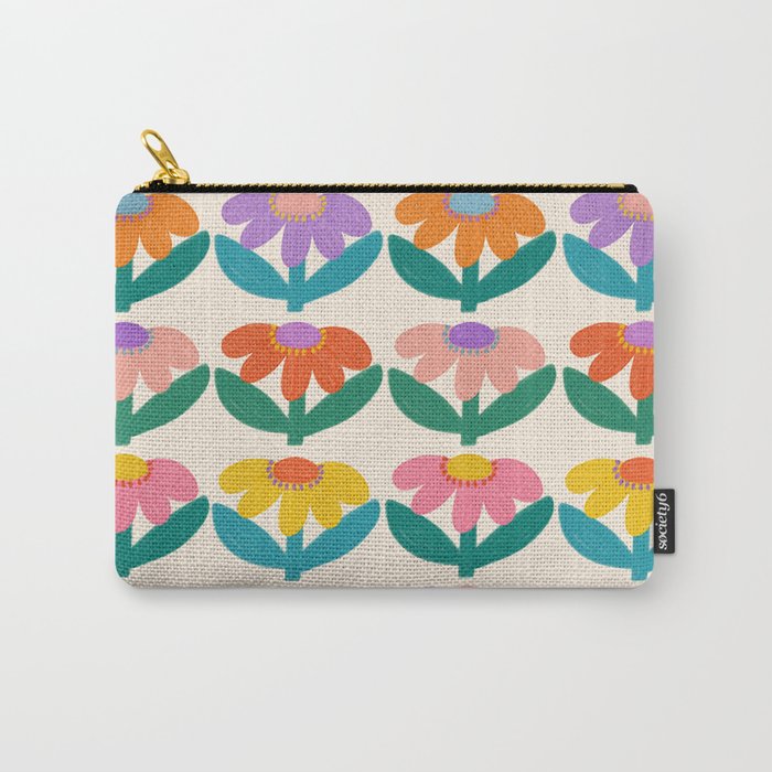 Retro Fun Flower - Adore You  Carry All Pouch Gallery Image 1