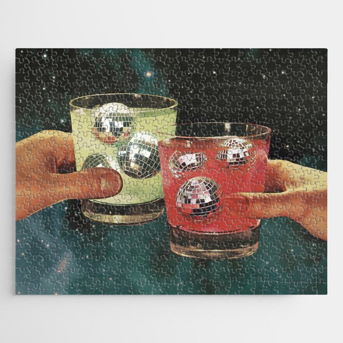 Cosmic Cheers - Disco Ball Margarita Jigsaw Puzzle