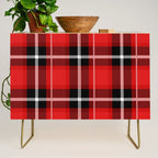 Red + Black Plaid Credenza Gallery Image 1