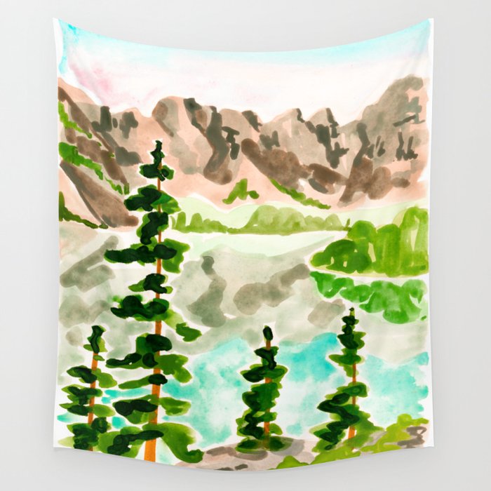 Moraine Lake Wall Tapestry Gallery Image 4