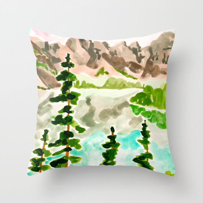 Moraine Lake Throw Pillow Gallery Image 6