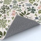 Herbarium ~ vintage inspired botanical art print ~ white Rug Gallery Image 4