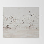 Sail Boats and Seagulls - Beach - Ocean Travel photography Throw Blanket Gallery Image 2