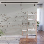 Sail Boats and Seagulls - Beach - Ocean Travel photography Wall Mural Gallery Image 1