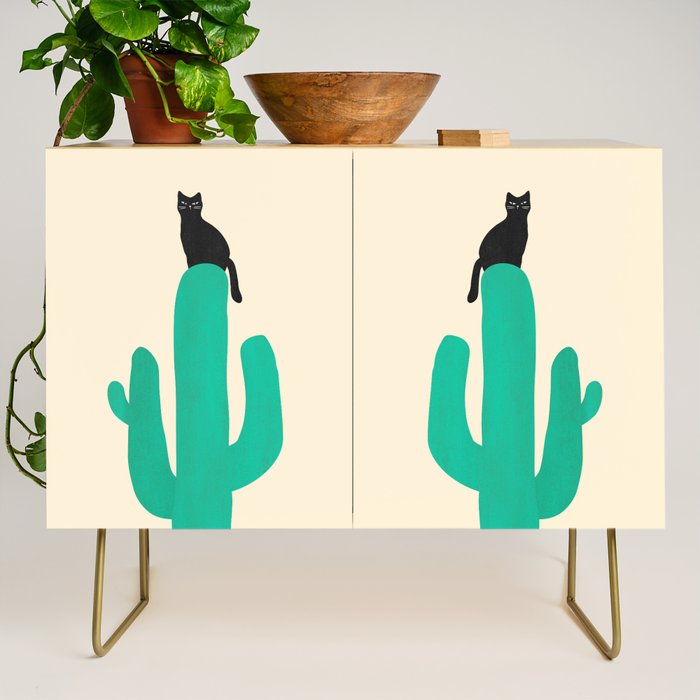 Cat on cactus Credenza Gallery Image 1