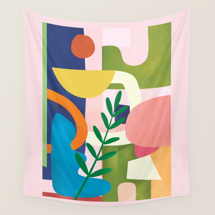 Minimal Modern Abstract 43 Wall Tapestry Gallery Image 1