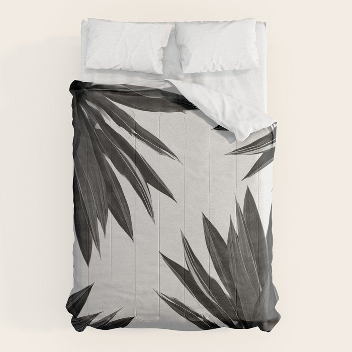 Agave Cactus Black & White Comforter Gallery Image 1