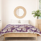 Dahlia Flowers Pattern - Purple and Yellow Duvet Cover Gallery Image 3