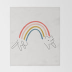 Rainbow Cat 1 Throw Blanket Gallery Image 2