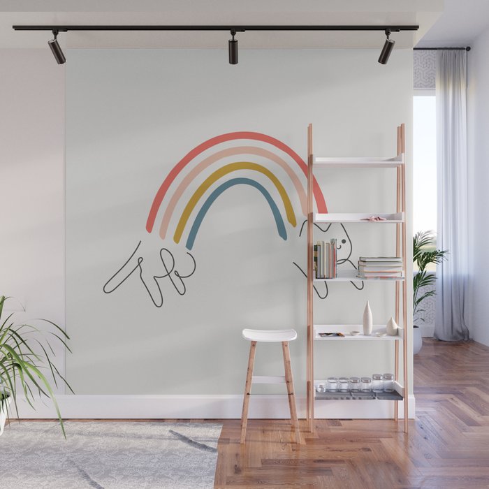 Rainbow Cat 1 Wall Mural Gallery Image 1