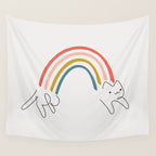 Rainbow Cat 1 Wall Tapestry Gallery Image 4