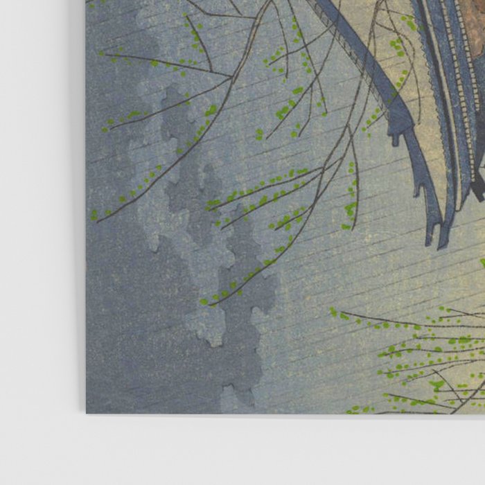 Rain in Higashi-Honganji Temple, Kyoto Asano Takeji Japanese Woodblock Print Poster Gallery Image 3