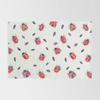 Lucky Ladybugs & Black Leaves Rug Gallery Image 2