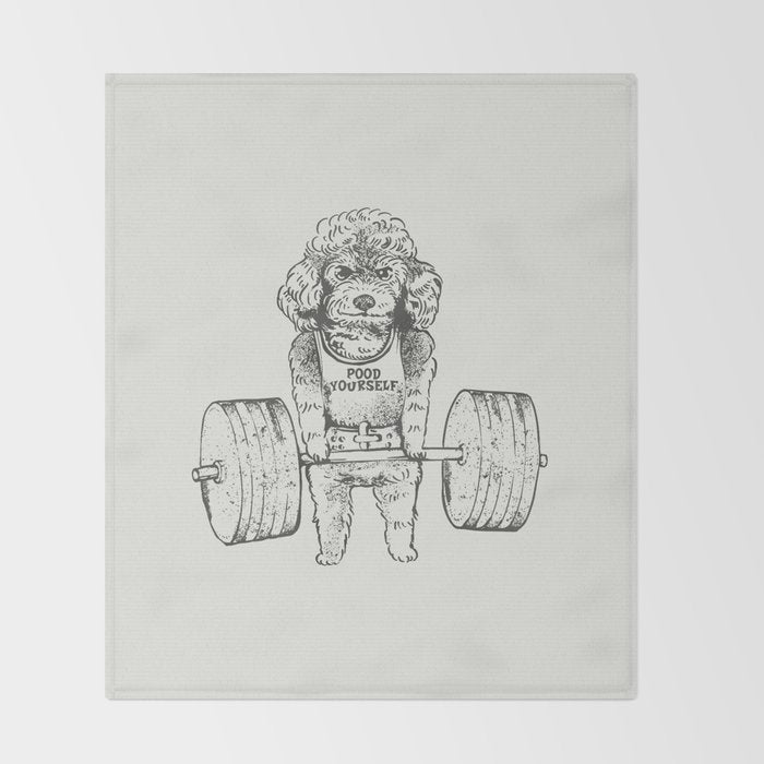 Poodle Lift Throw Blanket Gallery Image 2