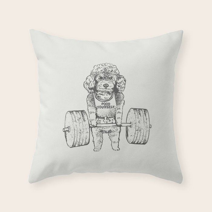 Poodle Lift Throw Pillow Gallery Image 6