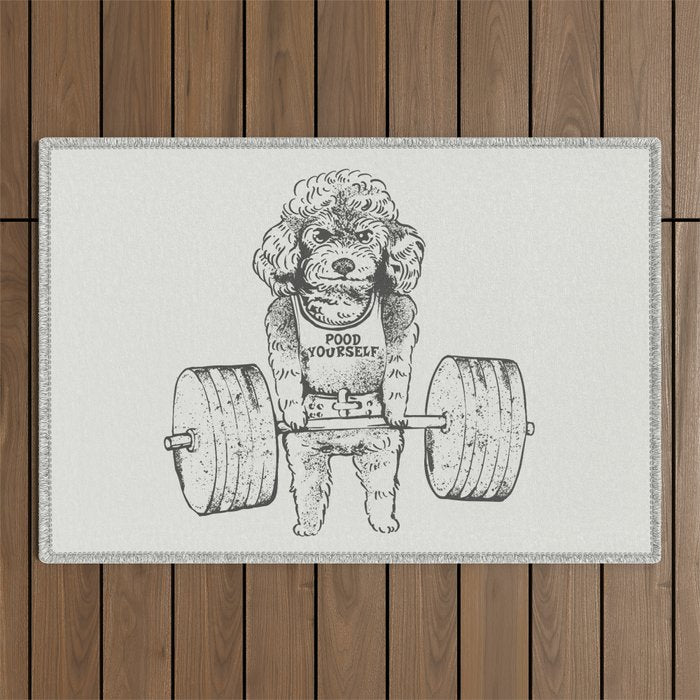 Poodle Lift Outdoor Rug Gallery Image 1