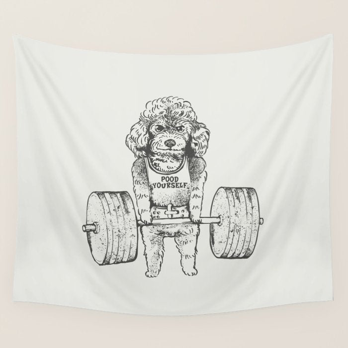 Poodle Lift Wall Tapestry Gallery Image 1