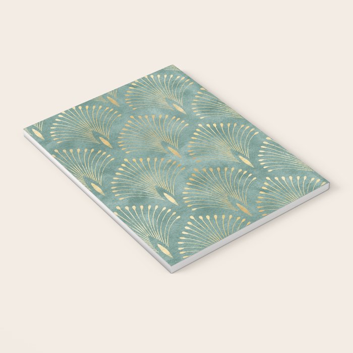 Art Deco, Decorative Leaf Pattern Notebook Gallery Image 3