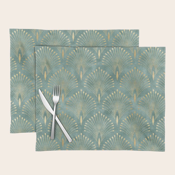Art Deco, Decorative Leaf Pattern Placemat Gallery Image 1
