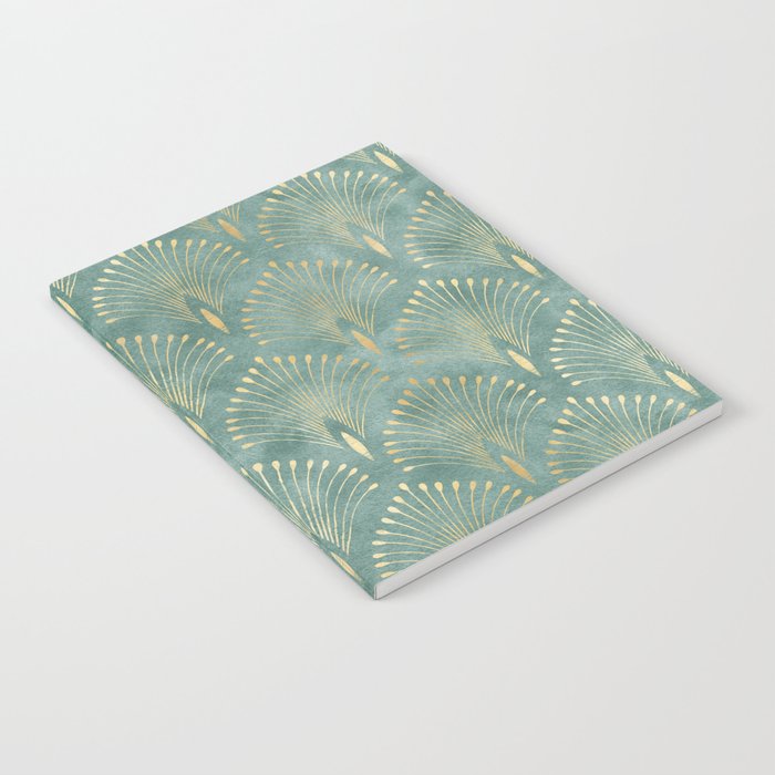 Art Deco, Decorative Leaf Pattern Notebook Gallery Image 2