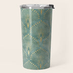Art Deco, Decorative Leaf Pattern Travel Mug Gallery Image 2