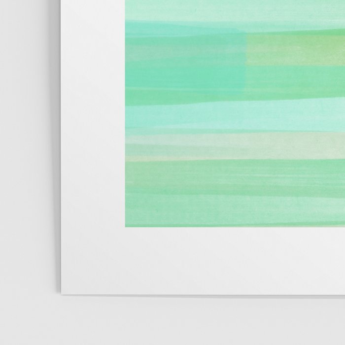Abstract Watercolor Waves in Ocean Teal Poster Gallery Image 3