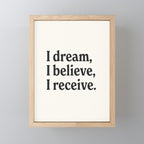 I dream, I believe, I receive. Mini Art Print Gallery Image 1