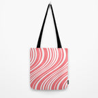 Wavy Stripes XXXII - Coral Pink Tote Bag Gallery Image 2