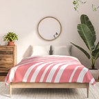 Wavy Stripes XXXII - Coral Pink Comforter Gallery Image 3