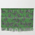 Leopards pattern art print on green background Wall Hanging Gallery Image 1