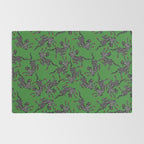 Leopards pattern art print on green background Rug Gallery Image 2