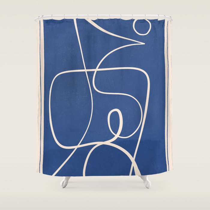 Abstract line art 44 Shower Curtain Gallery Image 1