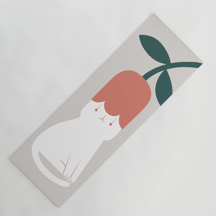 Cat and Plants: Flower Fragrance  Yoga Mat Gallery Image 1