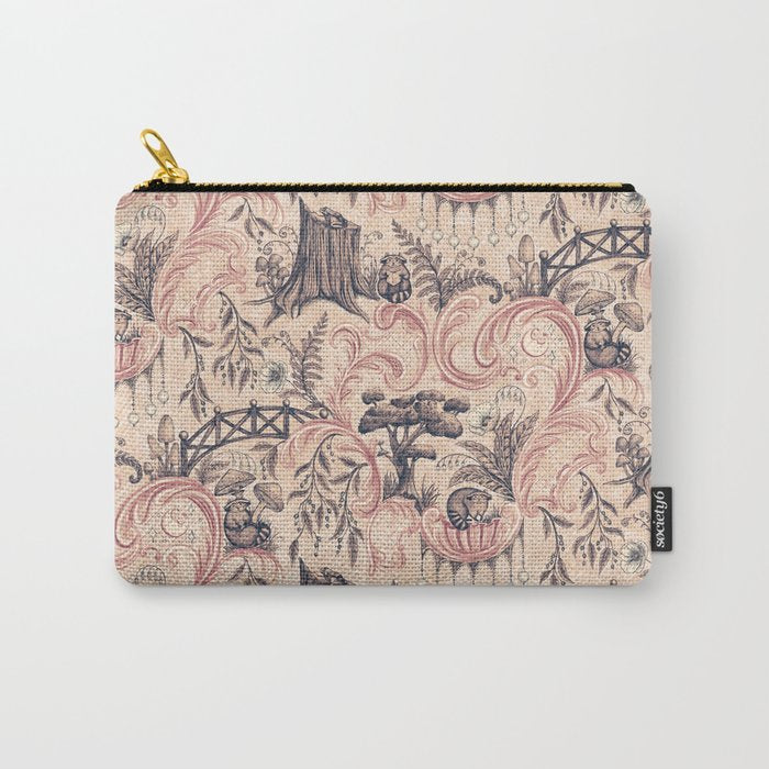 Fairytale Forest Raccoons - pink Carry All Pouch Gallery Image 1