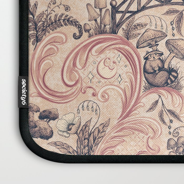 Fairytale Forest Raccoons - pink Laptop Sleeve Gallery Image 3
