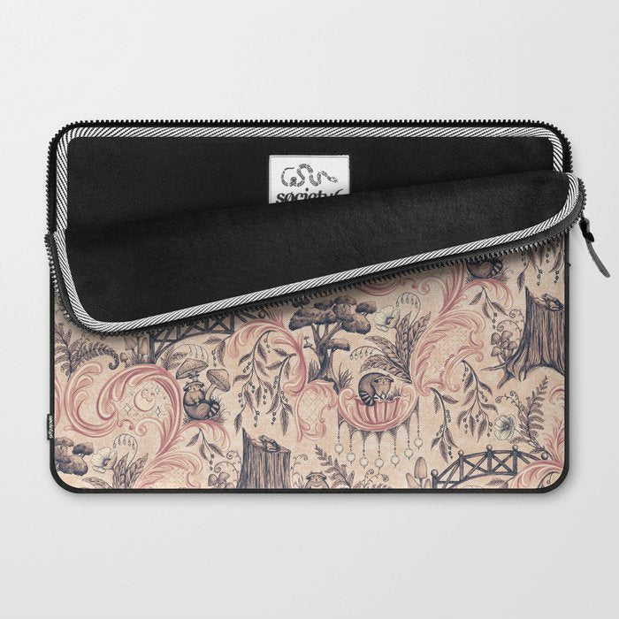 Fairytale Forest Raccoons - pink Laptop Sleeve Gallery Image 2