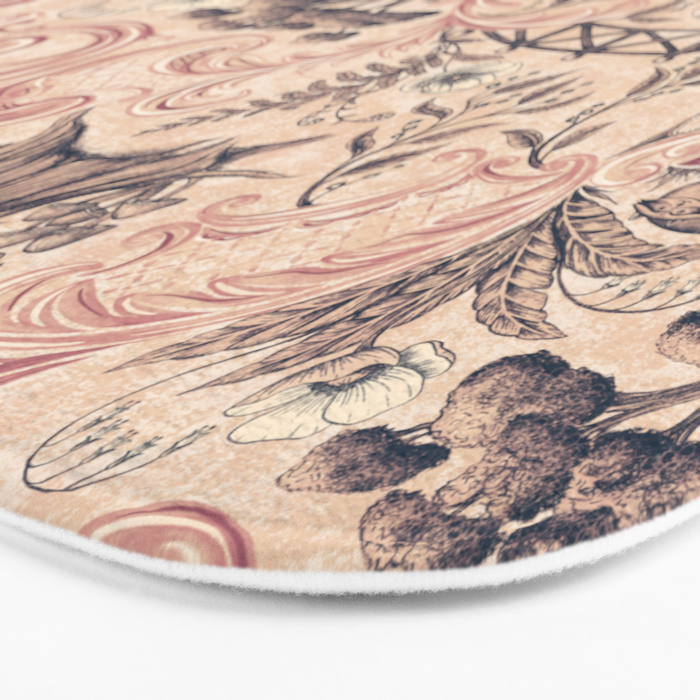 Fairytale Forest Raccoons - pink Bath Mat Gallery Image 3