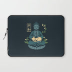 Cat Meditation Buddhism Buddha by Tobe Fonseca Laptop Sleeve Gallery Image 1