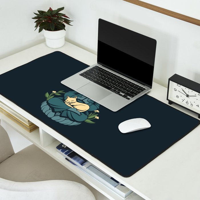 Cat Meditation Buddhism Buddha by Tobe Fonseca Desk Mat Gallery Image 2