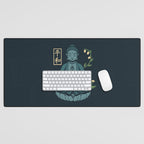 Cat Meditation Buddhism Buddha by Tobe Fonseca Desk Mat Gallery Image 1