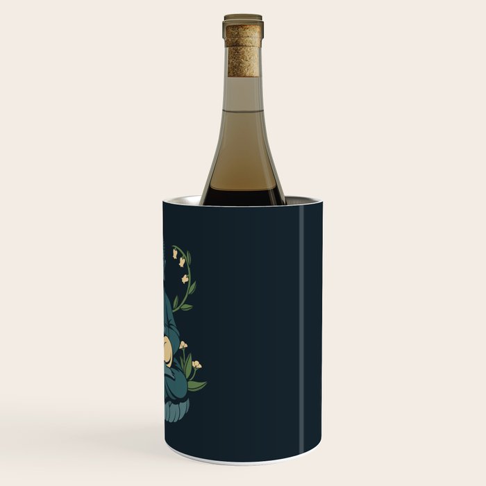 Cat Meditation Buddhism Buddha by Tobe Fonseca Wine Chiller Gallery Image 3