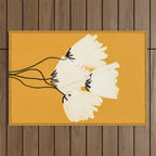 The Cosmo Yellow Flowers Outdoor Rug Gallery Image 1