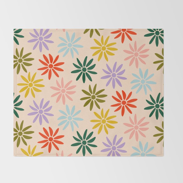 Retro Groovy Sun  Throw Blanket Gallery Image 2