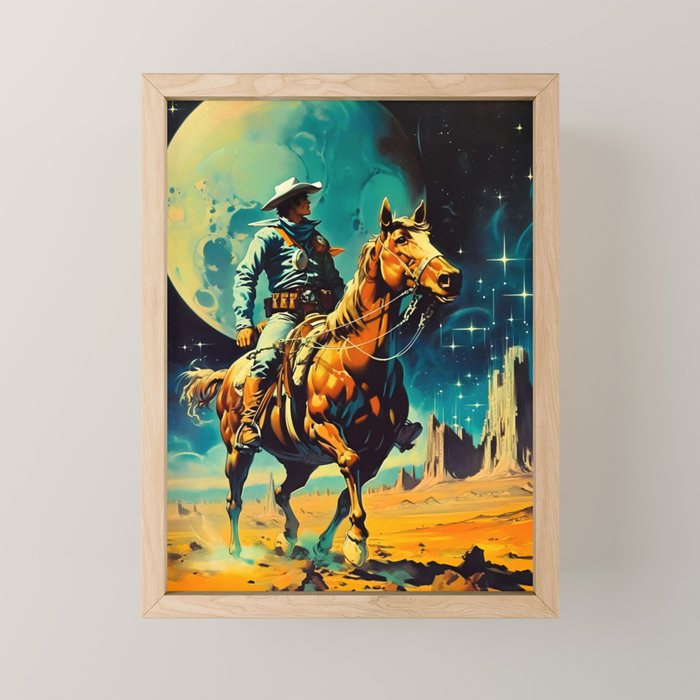 The Space Cowboy Mini Art Print Gallery Image 1