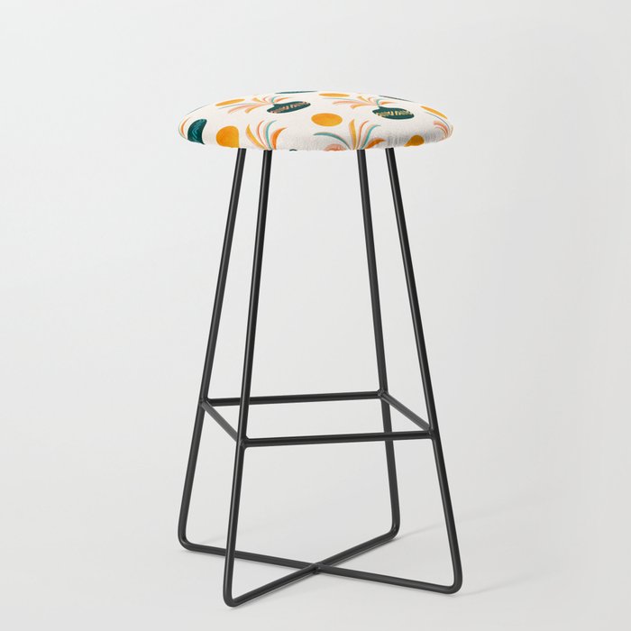 Sunny Palm Trees Pattern Stool Gallery Image 1