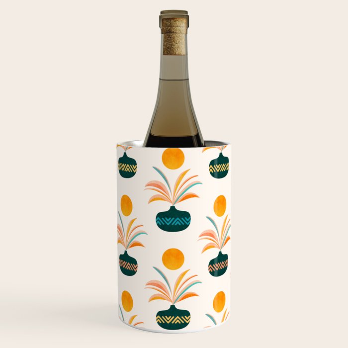 Sunny Palm Trees Pattern Wine Chiller Gallery Image 1